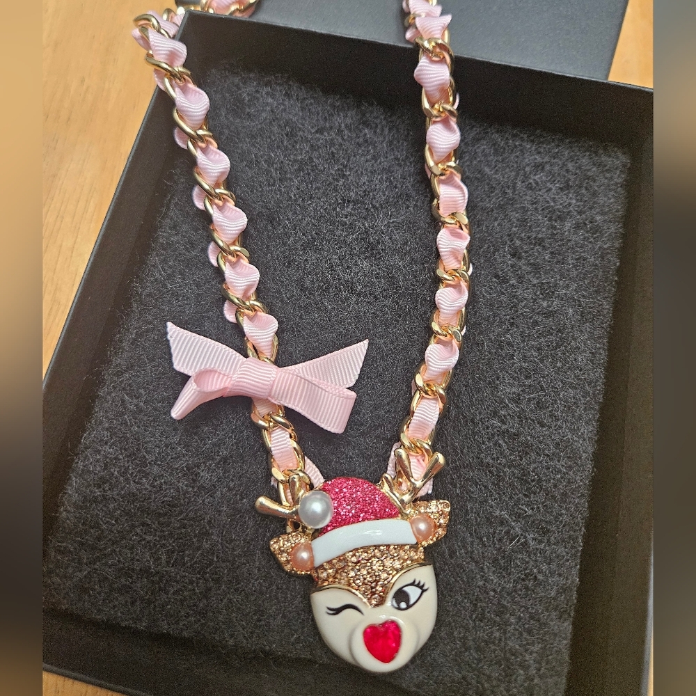 Betsey Johnson Rudolf Necklace - Picture 4 of 6